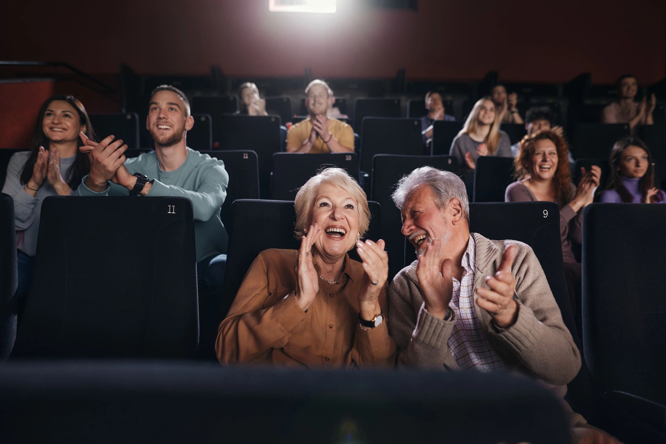 audience watching documentary